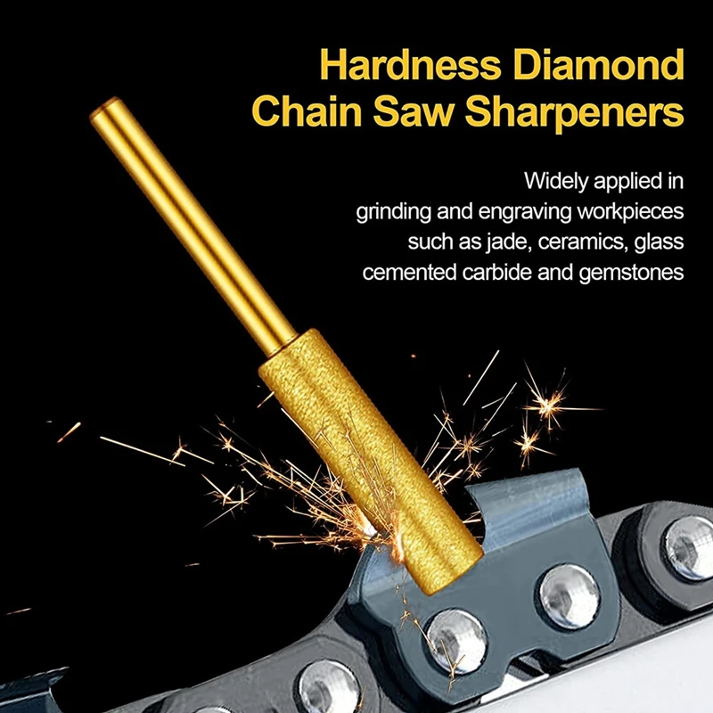 15Pcs Diamond Chainsaw temperamer Burr Grinder Electric Chain Saw Drill 3Mm Shank lucidatura teste di molatura
