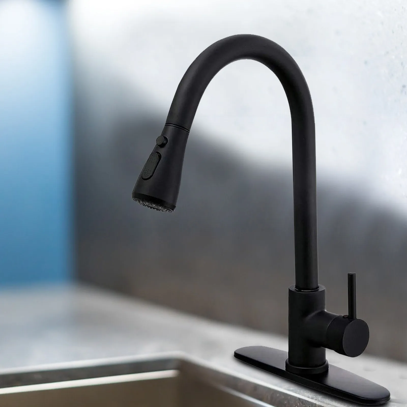 

10-дюймовая накладка на раковину из нержавеющей стали с матовой отделкой, для установки на одно отверстие, аксессуары для кухни и ванной комнаты