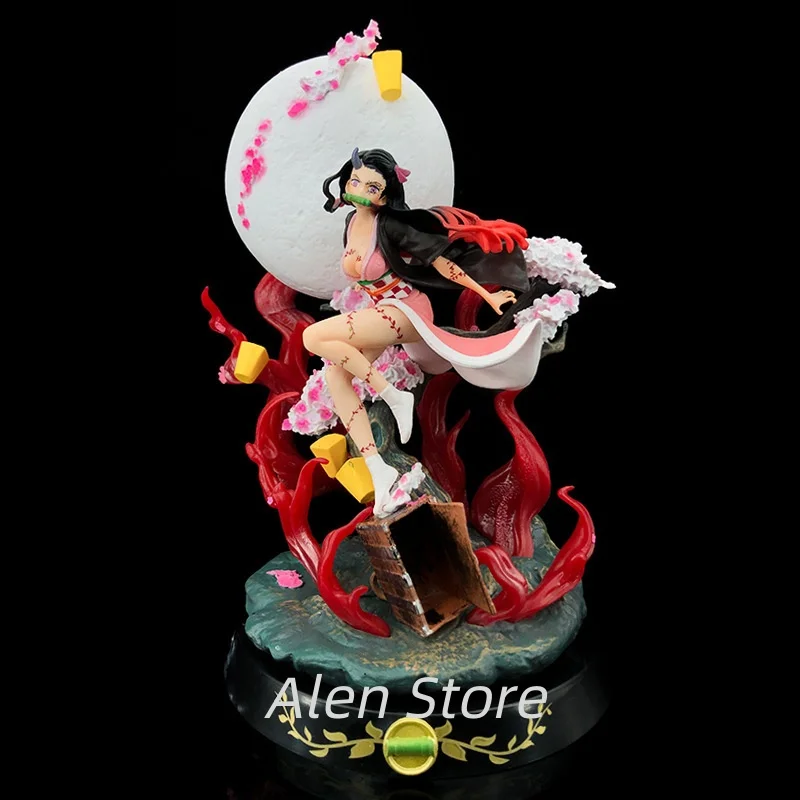 

Hot Anime Demon Slayer Figures Kamado Nezuko Anction Figure Gk Dolls Blood Demo Art Figur Kawai Collection Model Toy Gift 31cm