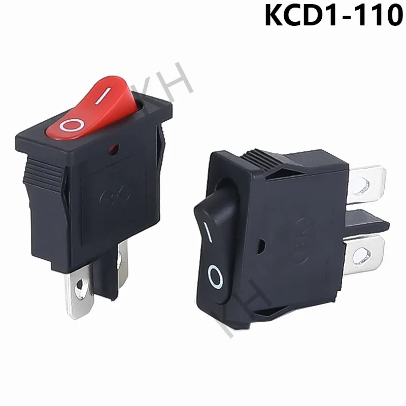 5 sztuk 10x22mm KCD1-110 czarny super cienki przełącznik kołyskowy NO/OFF 2 Pin mały wyłącznik zasilania instrumentu
