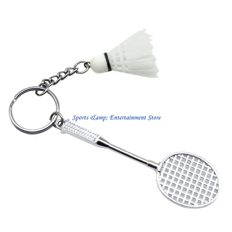 

G7NF Mini 3D Badminton Racket Balls Sports Keyring Подвеска Keyfob Diy Diy Cring Cring Car Сумка для подвесной шарм Keyring