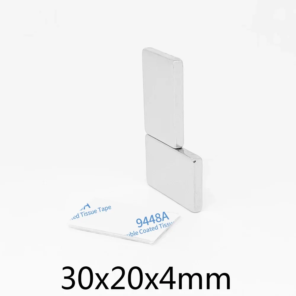 Magnete quadratico 30X20X4mm con nastro autoadesivo 30*20*4 Magnete potente 30x20x4 per frigoriferi domestici, uffici fai da te