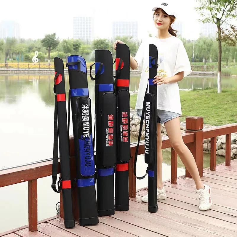 多機能ハード防水釣り竿バッグ、川釣り用具バッグ、家庭用日常使用に耐久性のある保護バッグ