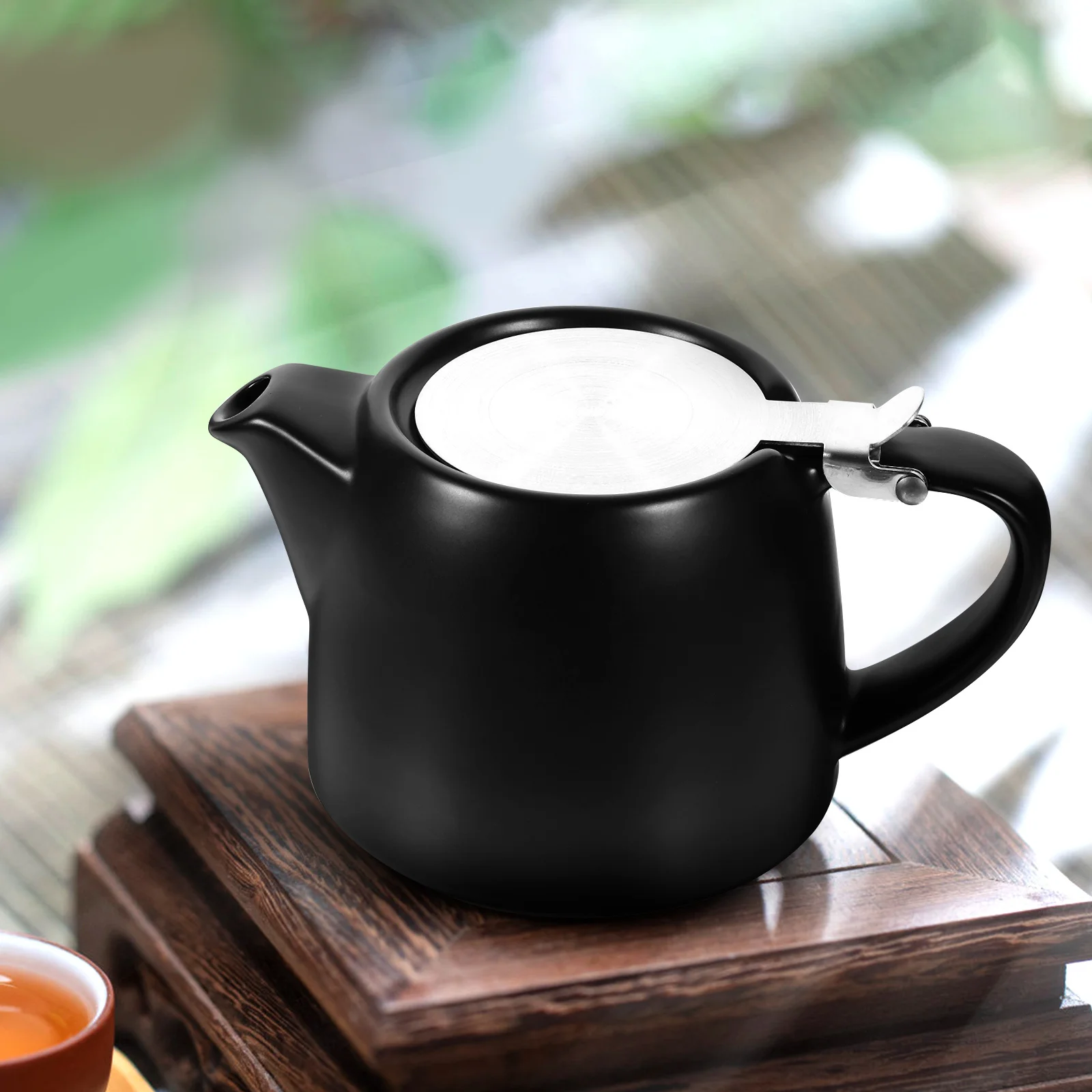 

Современный керамический чайник с крышкой, сито для зеленого цветочного чая, общежития, путешествия, тонкое мастерство