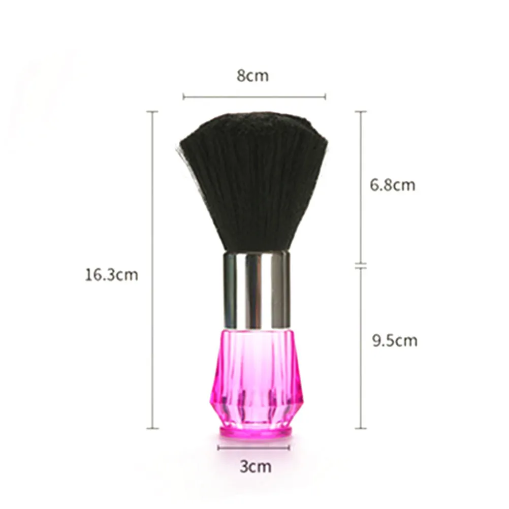 Hair Cutting Brush with Crystal Handle Salon Hair Cleaning Brush Styling Tool for Barbers Hairstylists Portable Lightweight