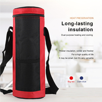 Water Bottle Oxford Carry Bag Waterproof 1.5L High-Capacity Storage Pouch Protective Sleeve Outdoor Hiking Picnic  Blue