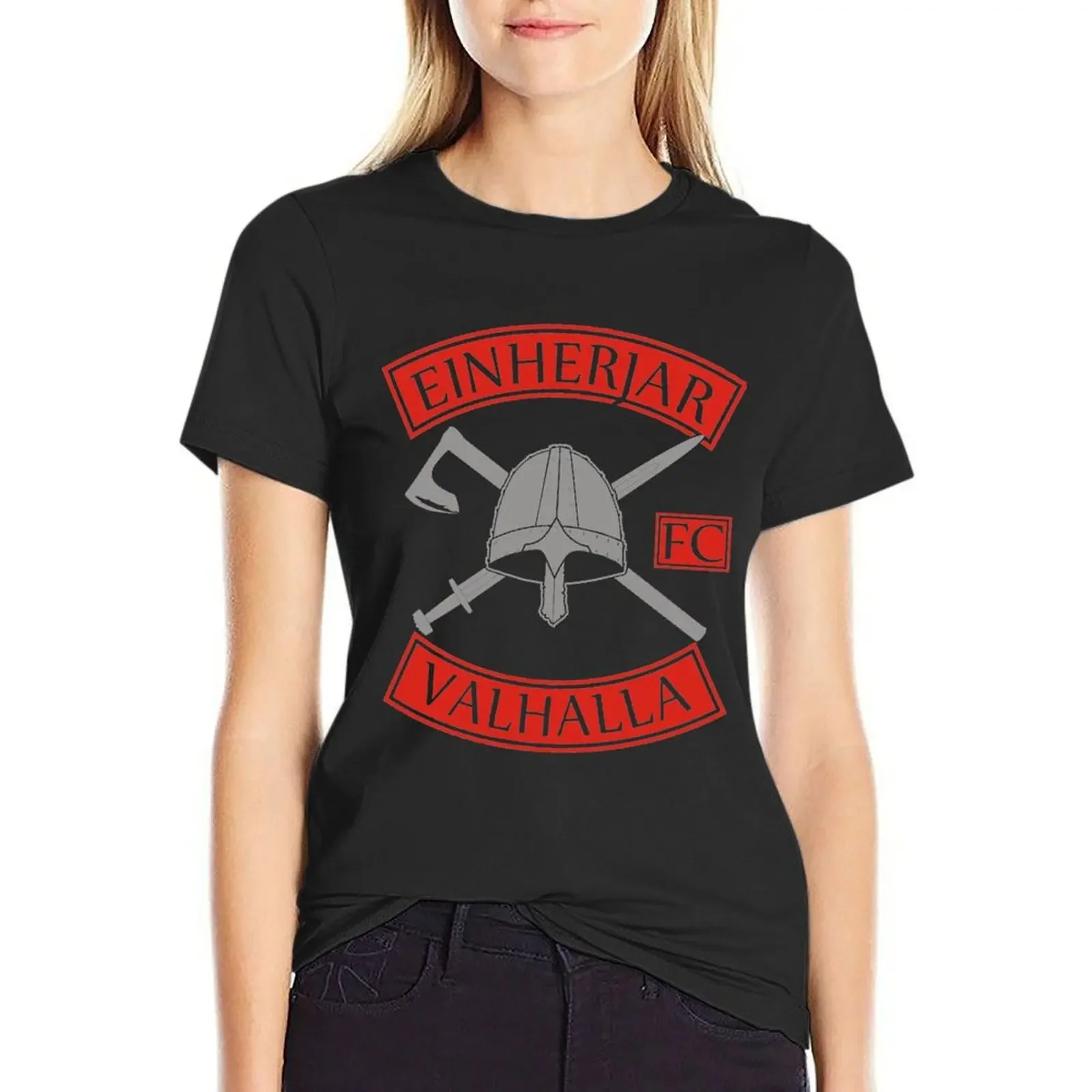 

Einherjar Fightclub Valhalla T-Shirt funnys customs design your own tops white t-shirt dress for Women sexy