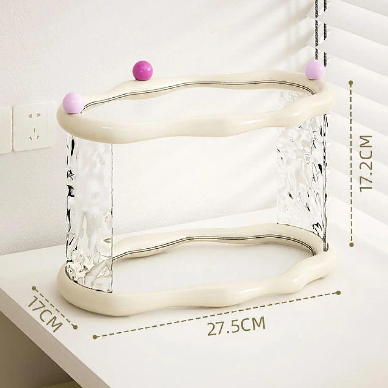 Modern Minimalist Perfume Organizer Box for Cosmetics Storage Desktop Skincare Shelf Makeup Holder Rack for Vanity Table Living