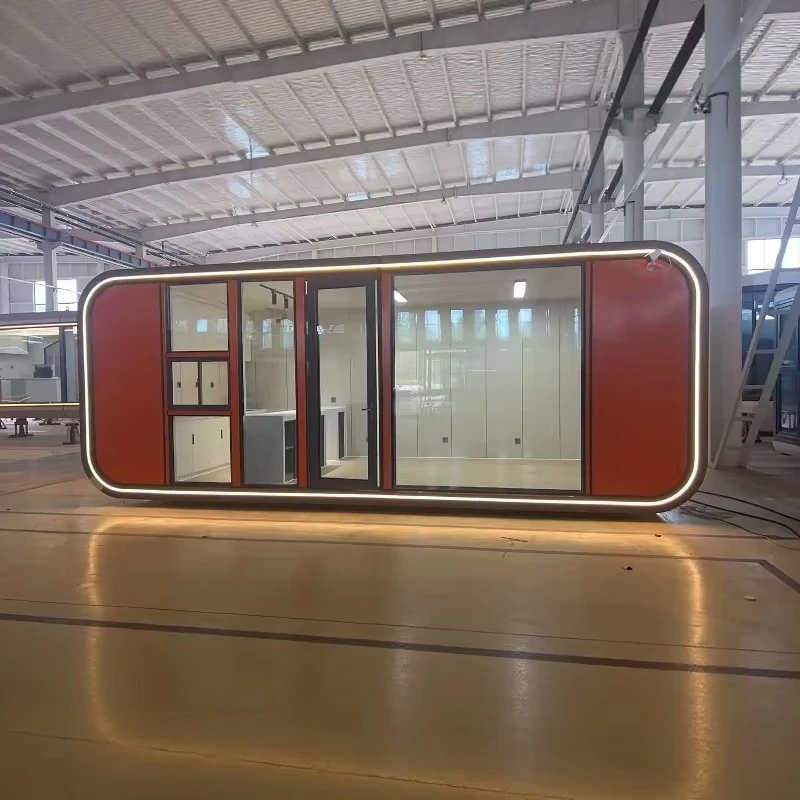 Double-Room Apple Cabin, 28m² Modular Prefab House, Separate Toilet, Steel Frame, Year-Round Use, 5 Units Bulk Price