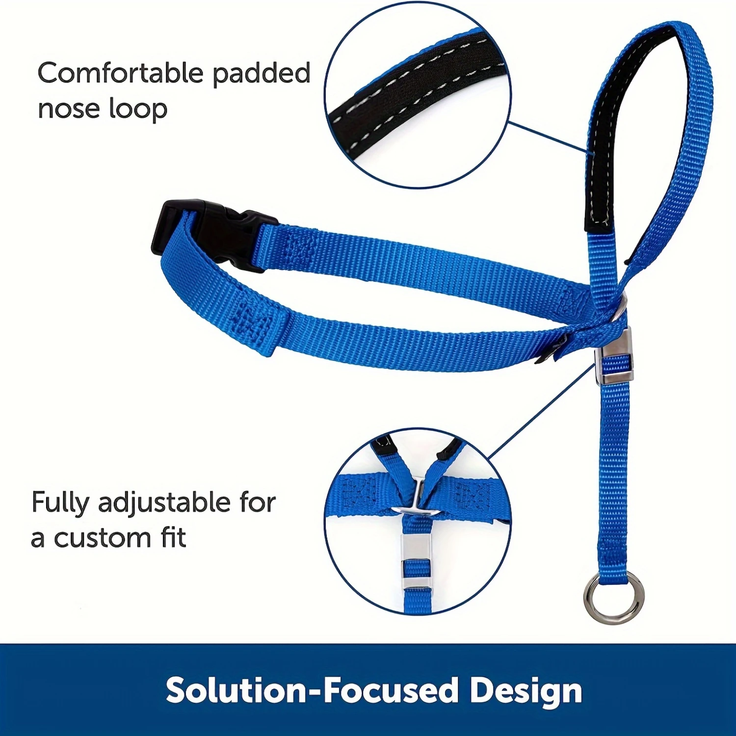 طوق رأس الكلب من النايلون، كمامة مبطنة ناعمة، غطاء فم قفص لطيف، أداة تدريب غير قابلة للسحب، ملحق متوسط السلالة مع Le #4