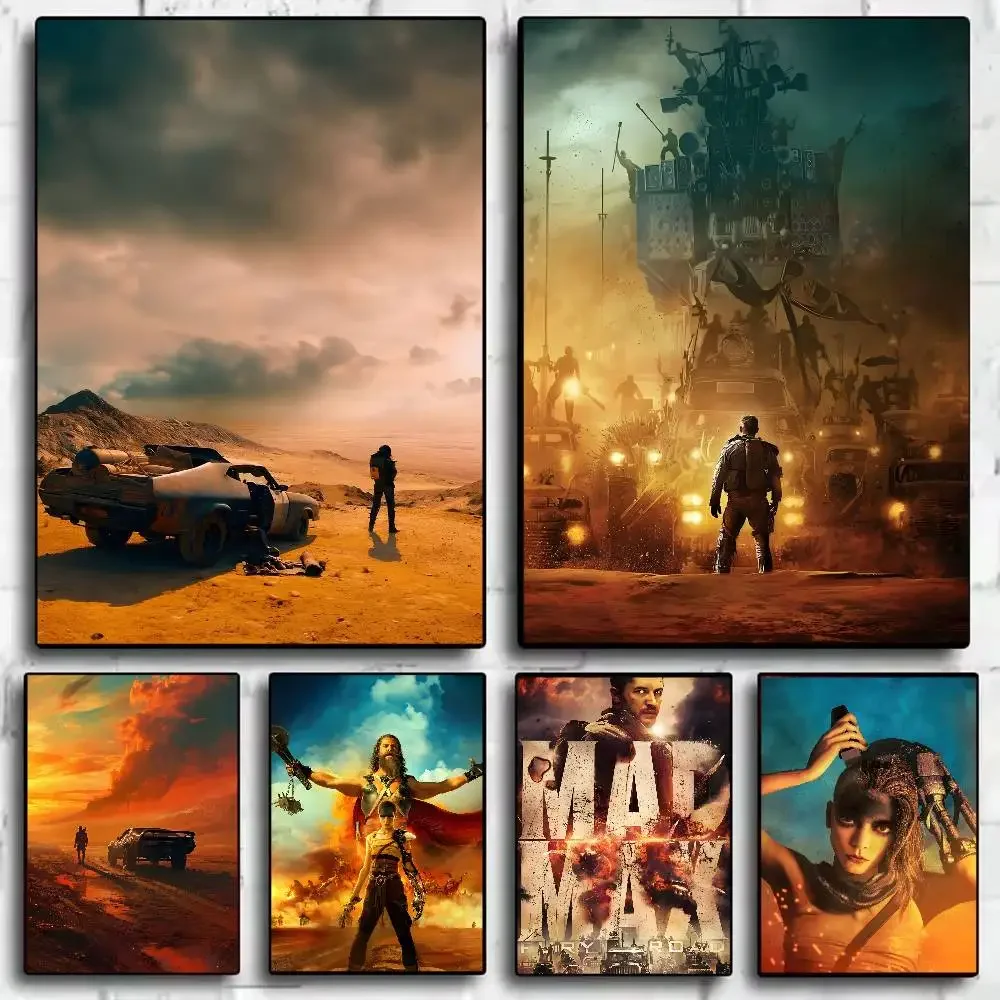 R-Retro Movie Mad Max 4 Fury Roads Poster HD art  wall waterproof home living room bedroom bar aesthetic decoration