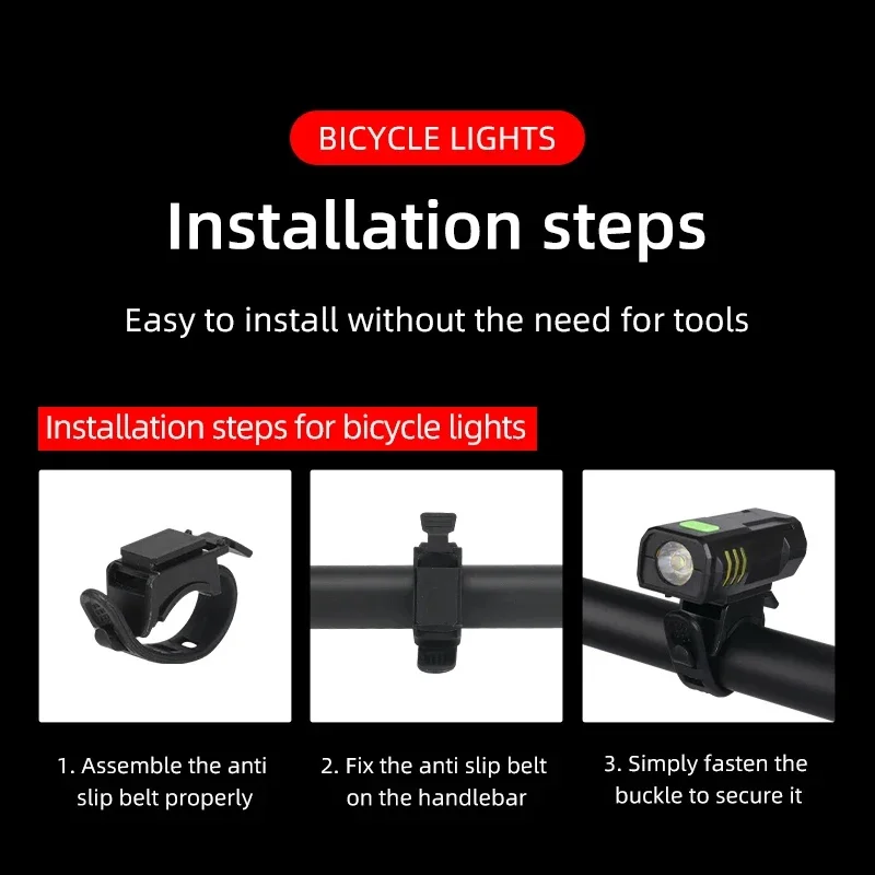 Bicycle Bike USB Rechargeable Light LED High Brightness Multi-Function Road MTB Cycling Safety Front Lights Outdoors Flashlight