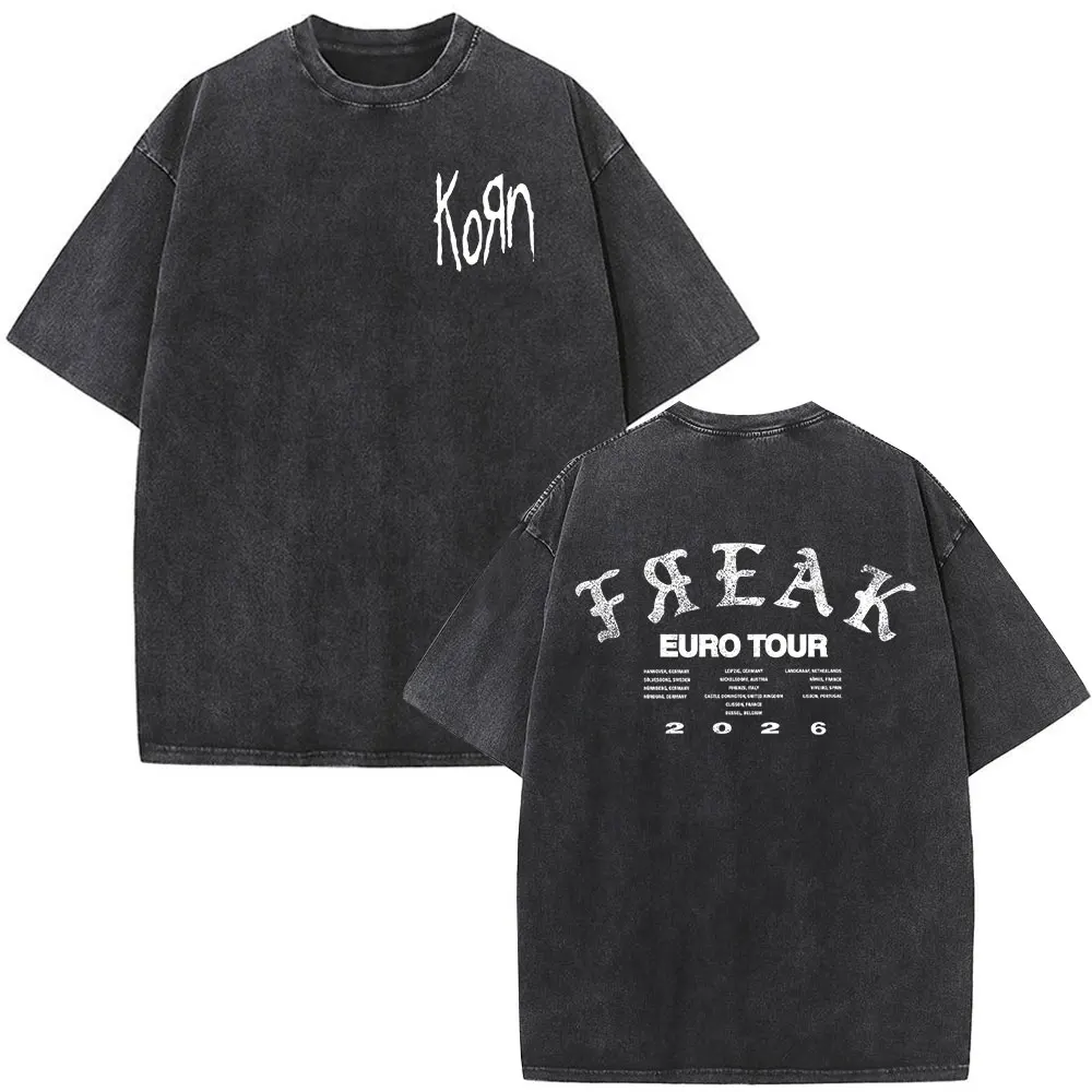 Korn Tour 2026 Vintage Washed T-Shirt Men