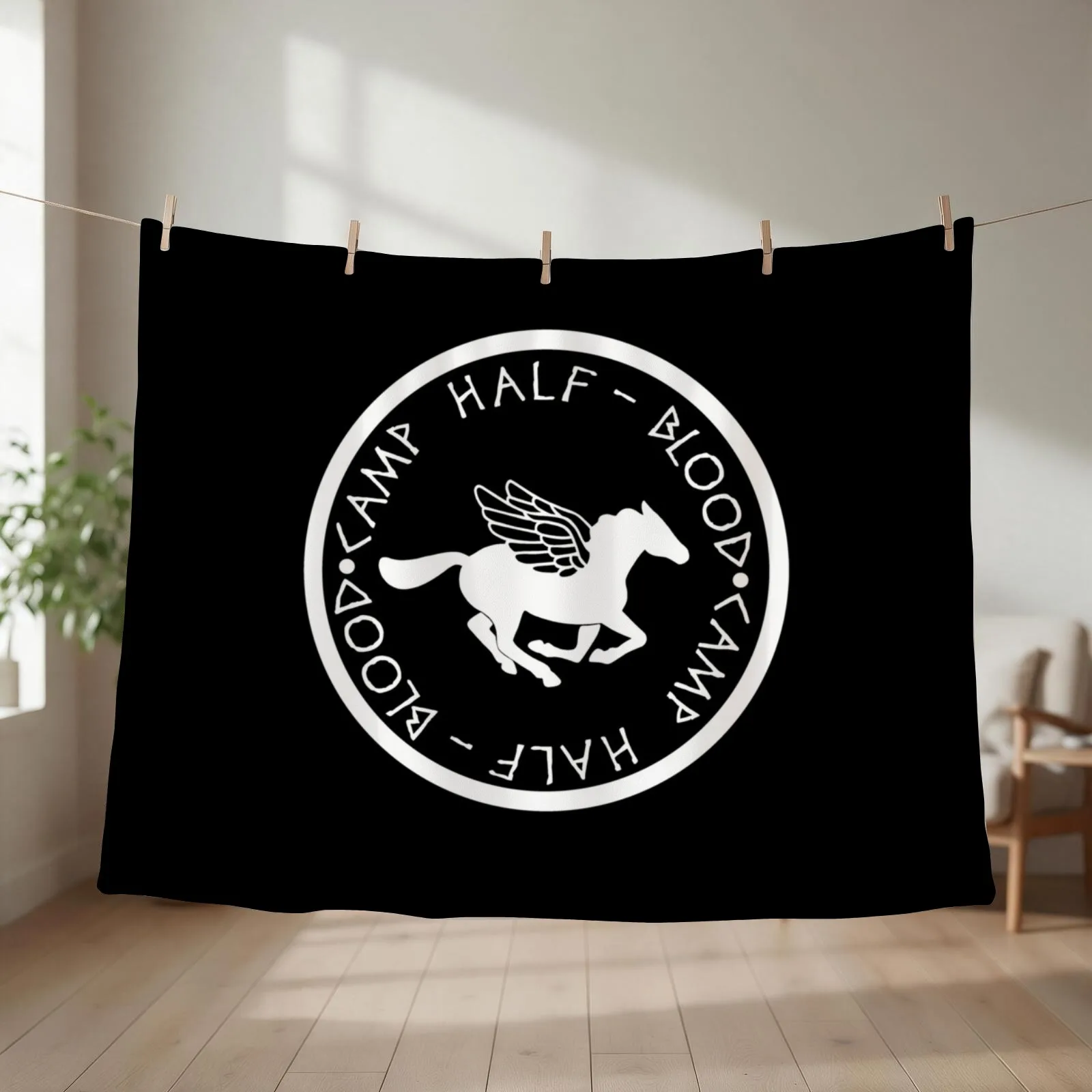 Camp Half Blood - Cool Gift For Mom, Dad and Siblings Throw Blanket couch cozy soft plush fuzzy picnic outdoor blanket