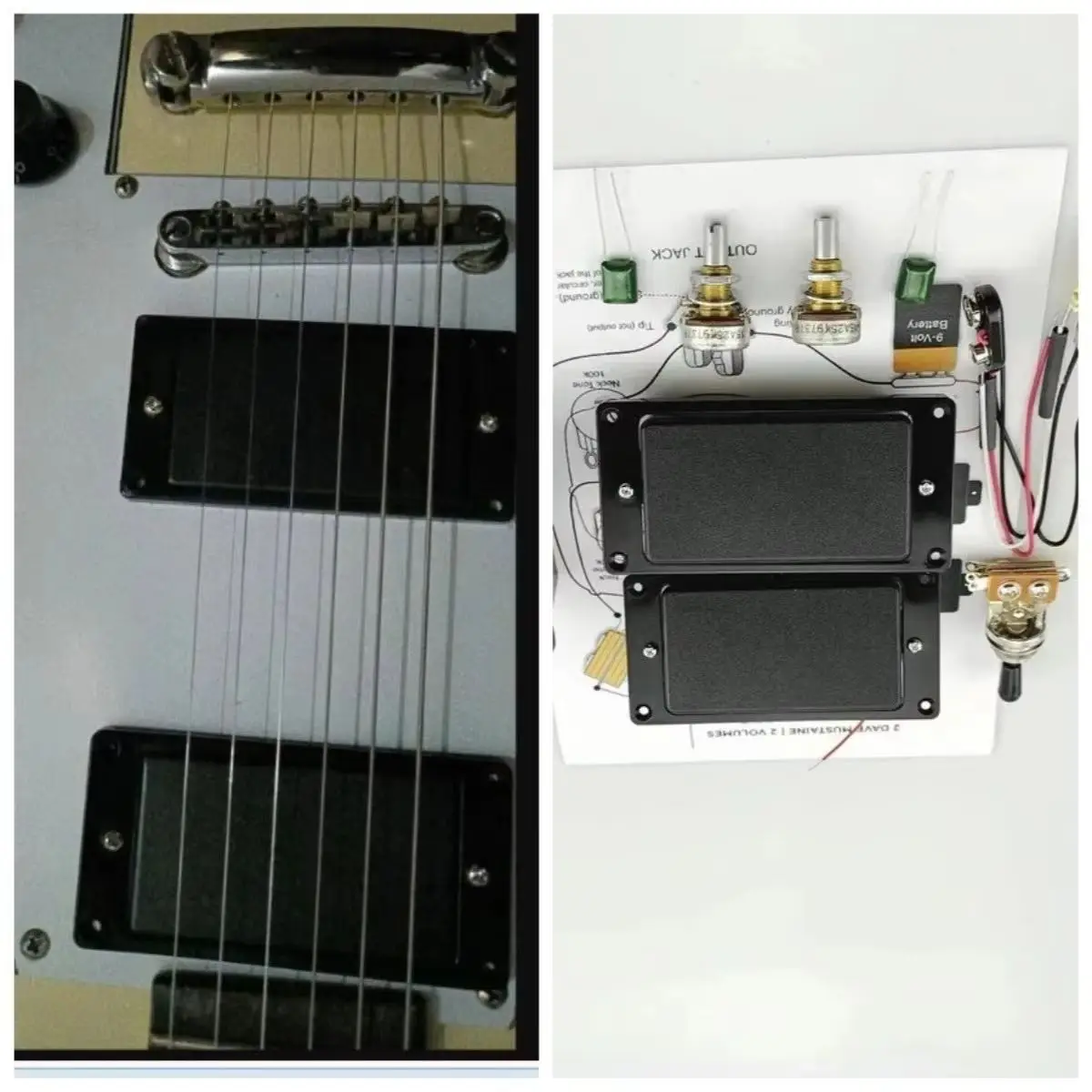 Electric Guitar Pickups Active   Humbucker Active 9V Battery Power Supply