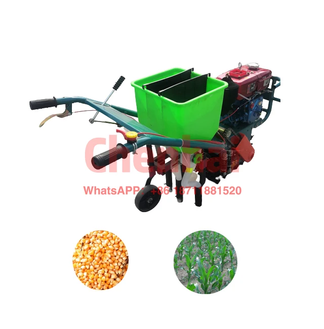 

Hand push 1 row grain Seeders corn seeder machine planter corn seed planter seeder peanut planting machine with Fertilize