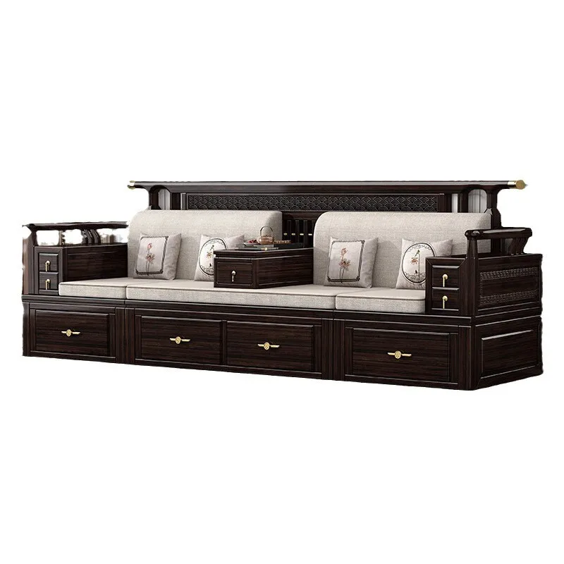 

Larohan bed new Chinese-style small apartment with drawer storage Kang ji dual-purpose extension