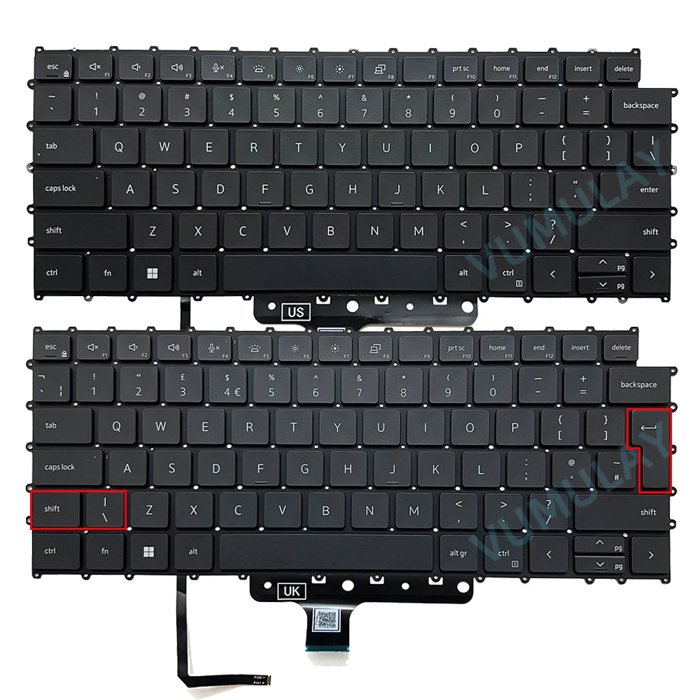 

US/UK Backlit Keyboard for DELL Latitude 7330 2022 0540KJ SN2B60B20 0KM6G1 SG-B4900-2BA