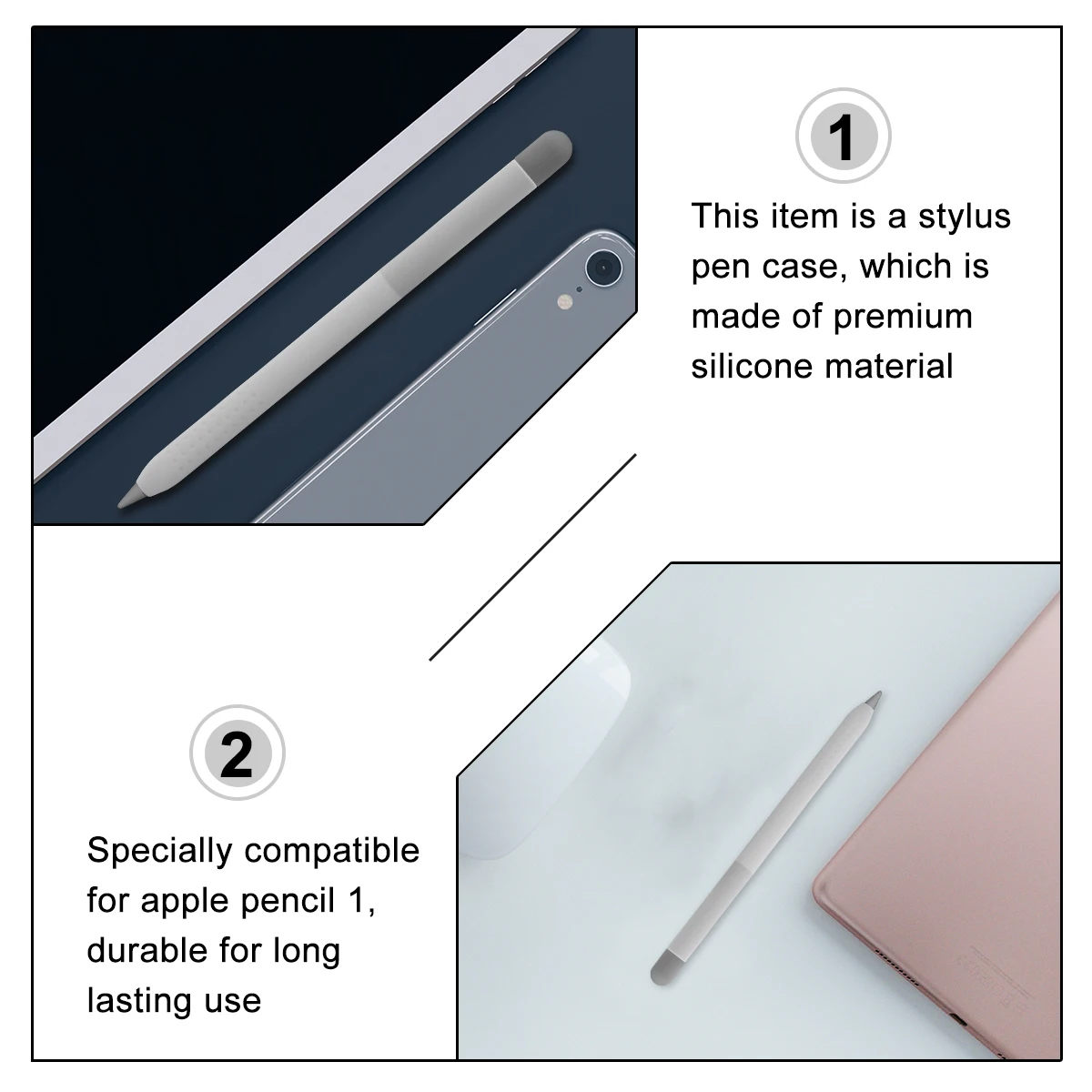 

Pen Case Cover for Pencil Protective Accessories 1st-gen Silica Gel Silicone Stylus Compatible