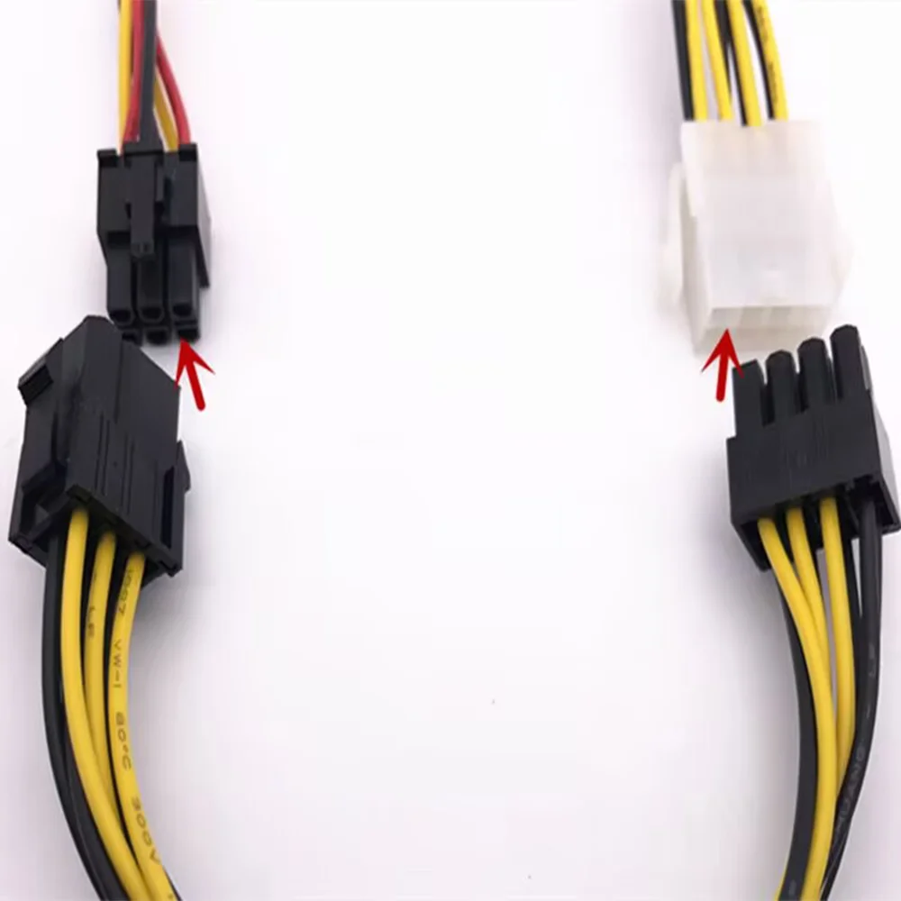 2PCS 6 Pin Feamle To 8 Pin Male PCI Express Power Converter Cable CPU Video Graphics Card 6Pin To 8Pin PCIE Power Cable image 4