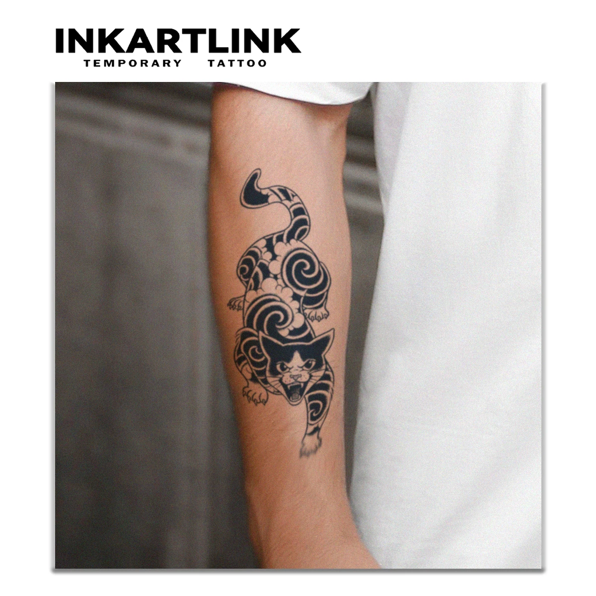 Cat Temporary Tattoo Sticker, Waterproof Magic Tattoo, Lasts Up to 15 Days Fake Tattoo, Semi Permanent Tattoo