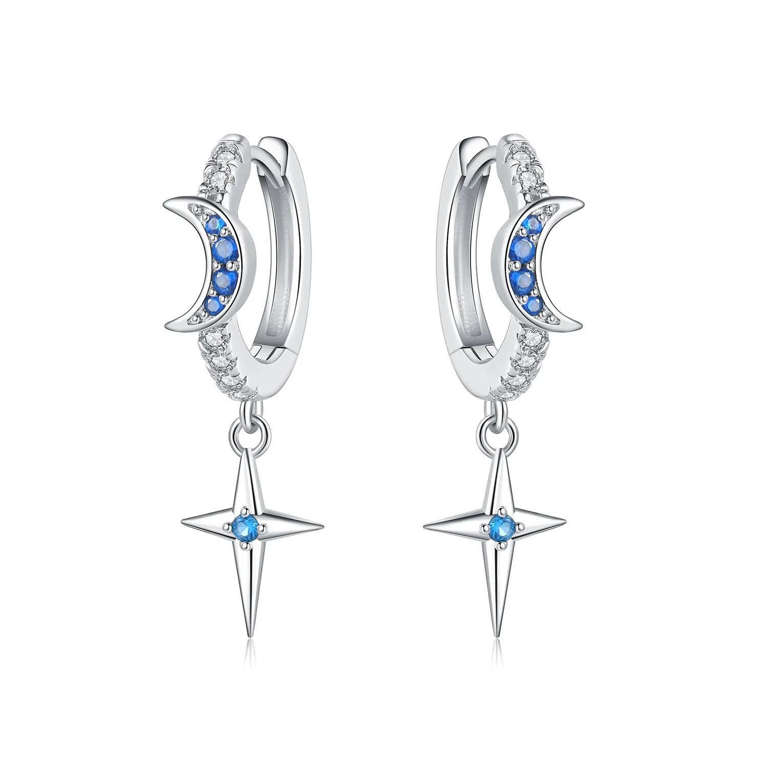 PANPOKI 925 Sterling Silber Bunte Liebe Satellit Tropfen Ohrringe Frauen Ohrringe Charme Mode Vielseitig Party Schmuck Geschenke