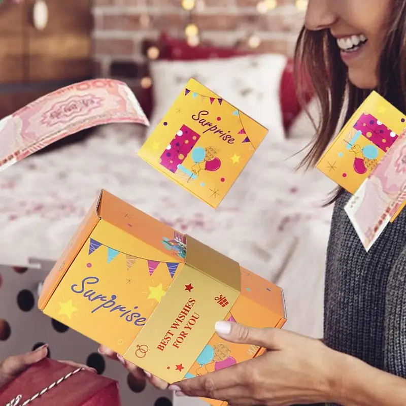 クリスマスポップアウトボックス、バウンドする赤い封筒、マネージュエリーボックス、クリスマスパーティー用品、友達のための創造的な楽しみ