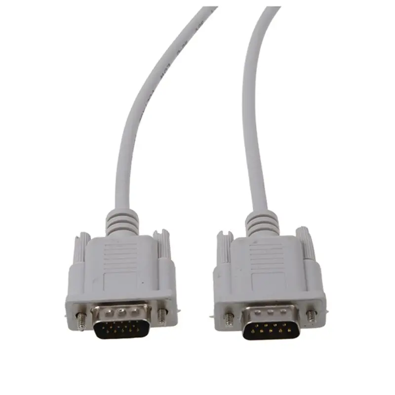 Hfes-vga db15 macho para rs232, cabo adaptador macho db9 pinos, cabo de extensão vídeo gráfica (branco, 1,4 m)