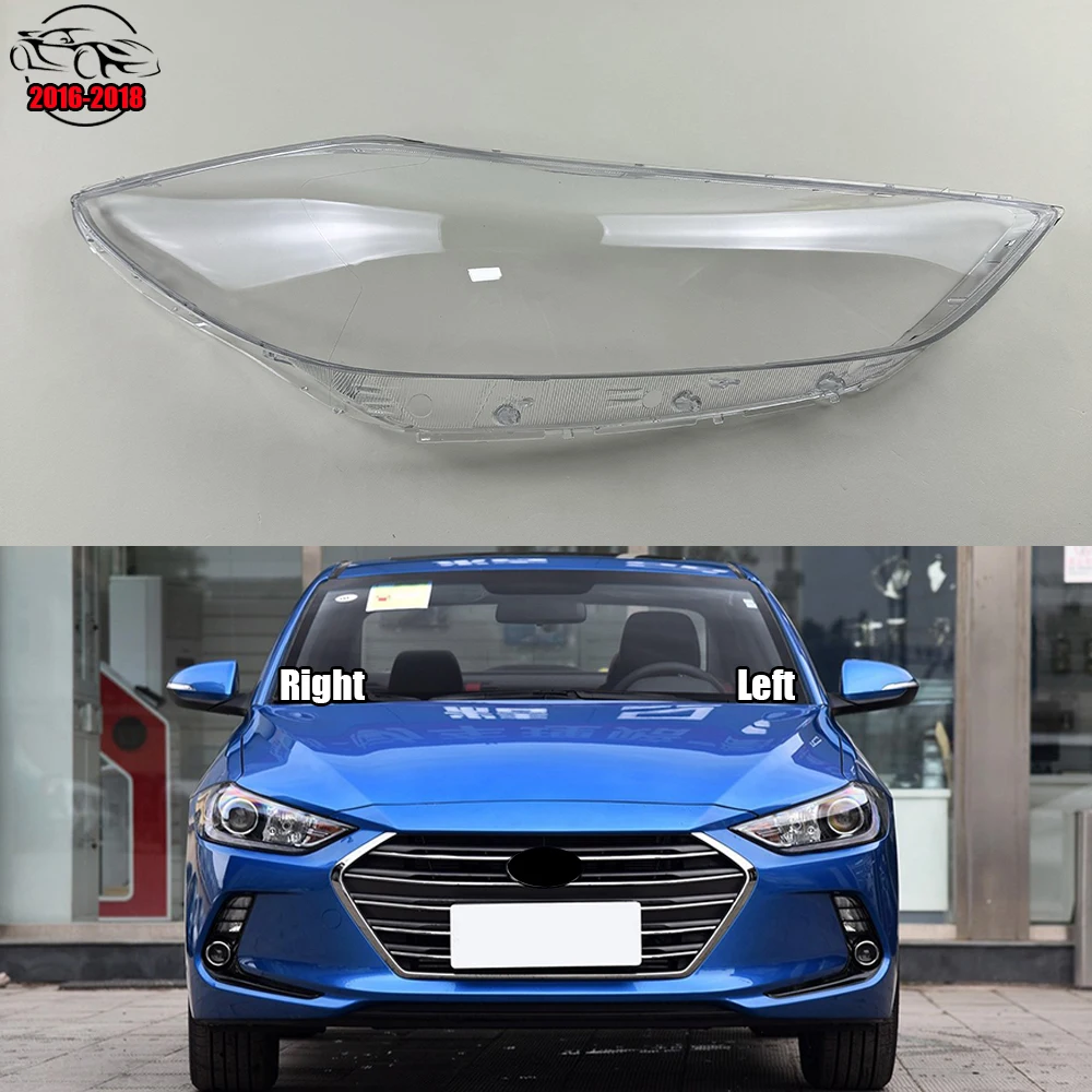 

Headlight Cover Lamp Shade Transparent Headlamp Lens For Hyundai Elantra 2016 2017 2018 Replace Original Lampshade