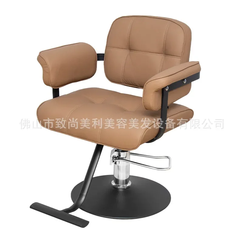 Hydraulic Reclining Barber Chair for Salon Haircut Perm Dyeing Adjustable Styling Seat Modern Beauty Shop Furniture