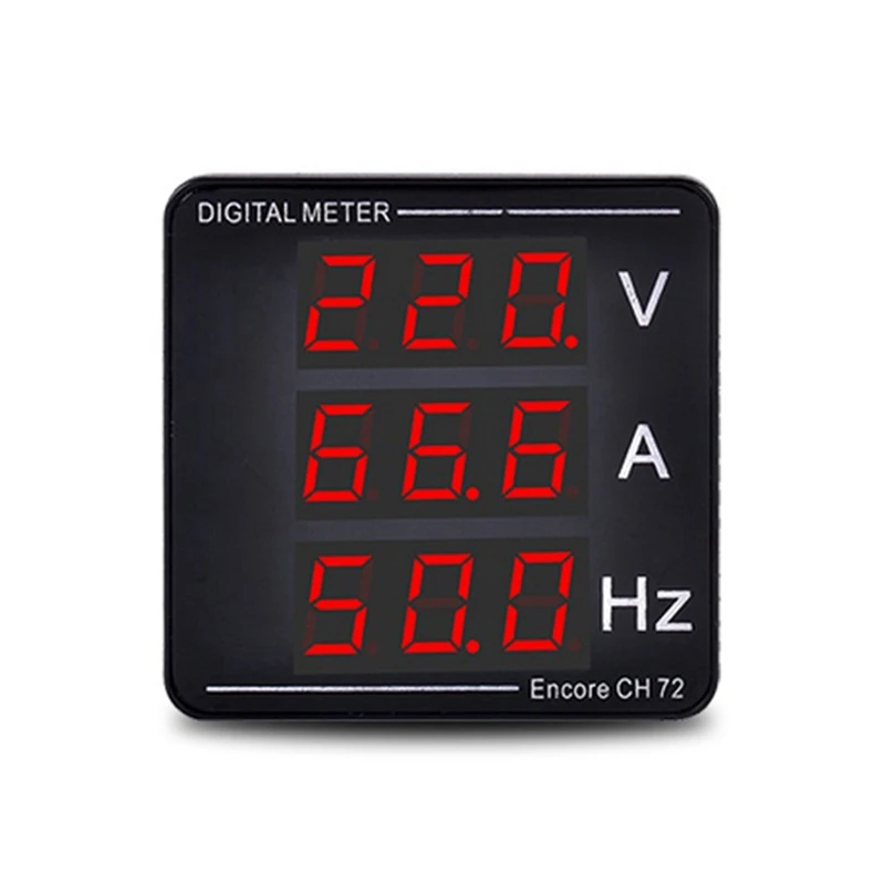 AC Ammeter Voltmeter Three Display Current Voltage Frequency Meter AC50-500V AC0-120A 10-99.9Hz