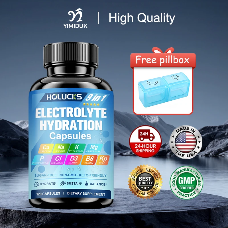 

HOLUCKS Electrolyte Supplement, with Key Minerals, Support Fluid Balance, Hydration & Overall Body Function for Adult Users