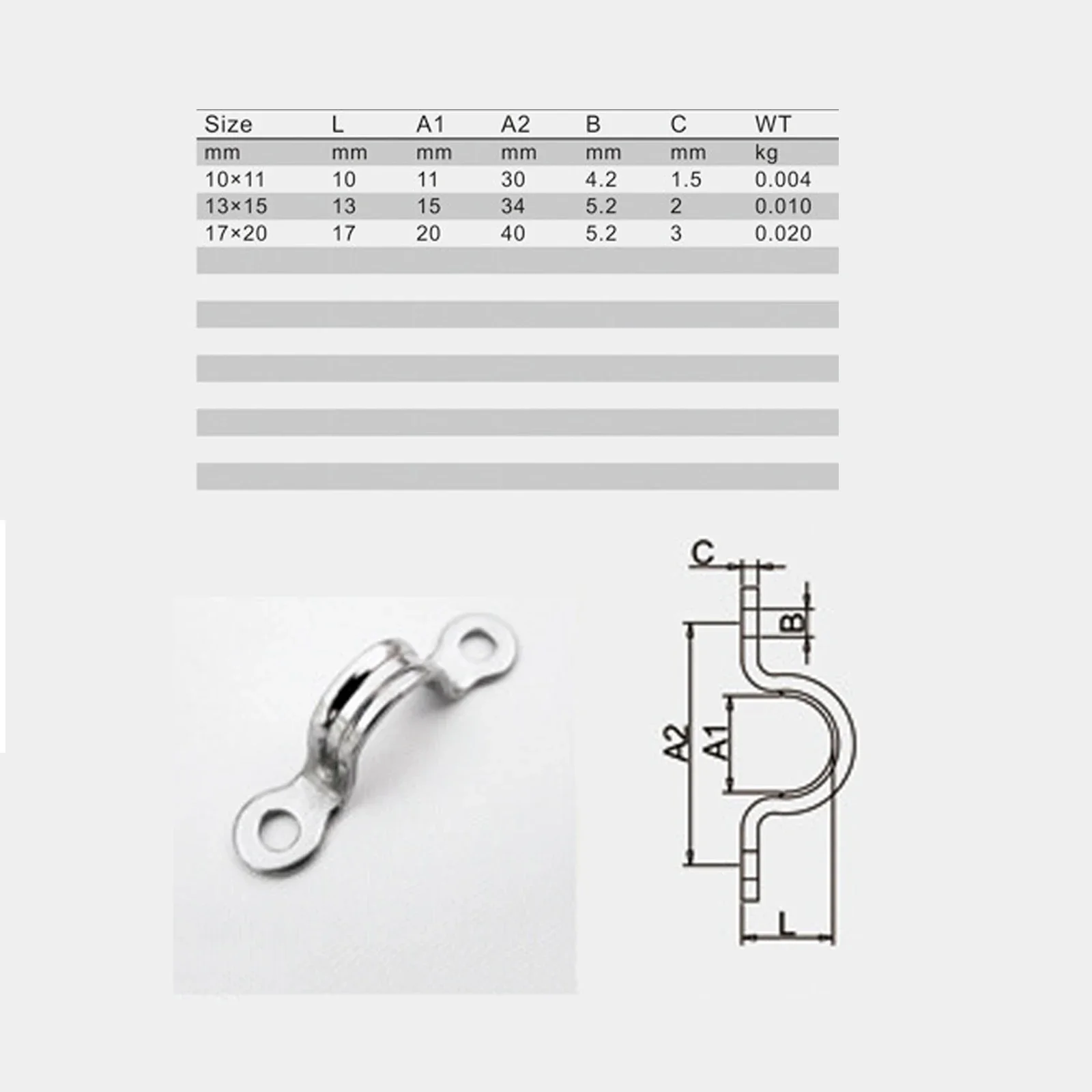 Sangles d'ancre d'arrimage pour bateau, 5 pièces, 10x11/13x15/17x20mm, attaches de selle, accessoires pour bateau