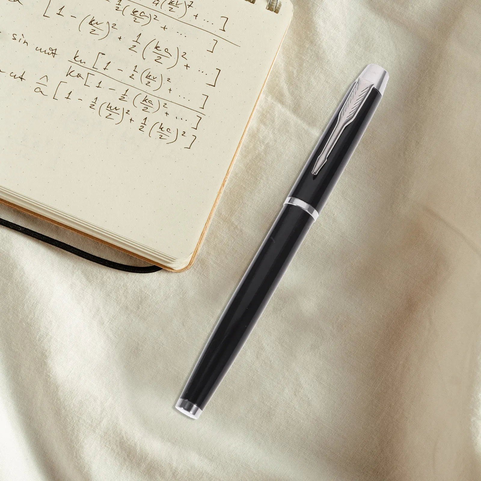 

Набор из 1 черной тонкой металлической ручки: легкая ручка для подписи, плавное письмо, для заметок, подарочная коробка, офисный канцелярский набор, ручки