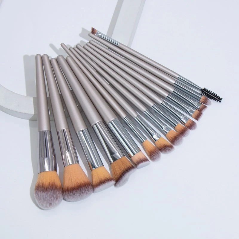 10/14 pcs High elastic bristles comfort-handle metal ferrule easy to color profession brush set