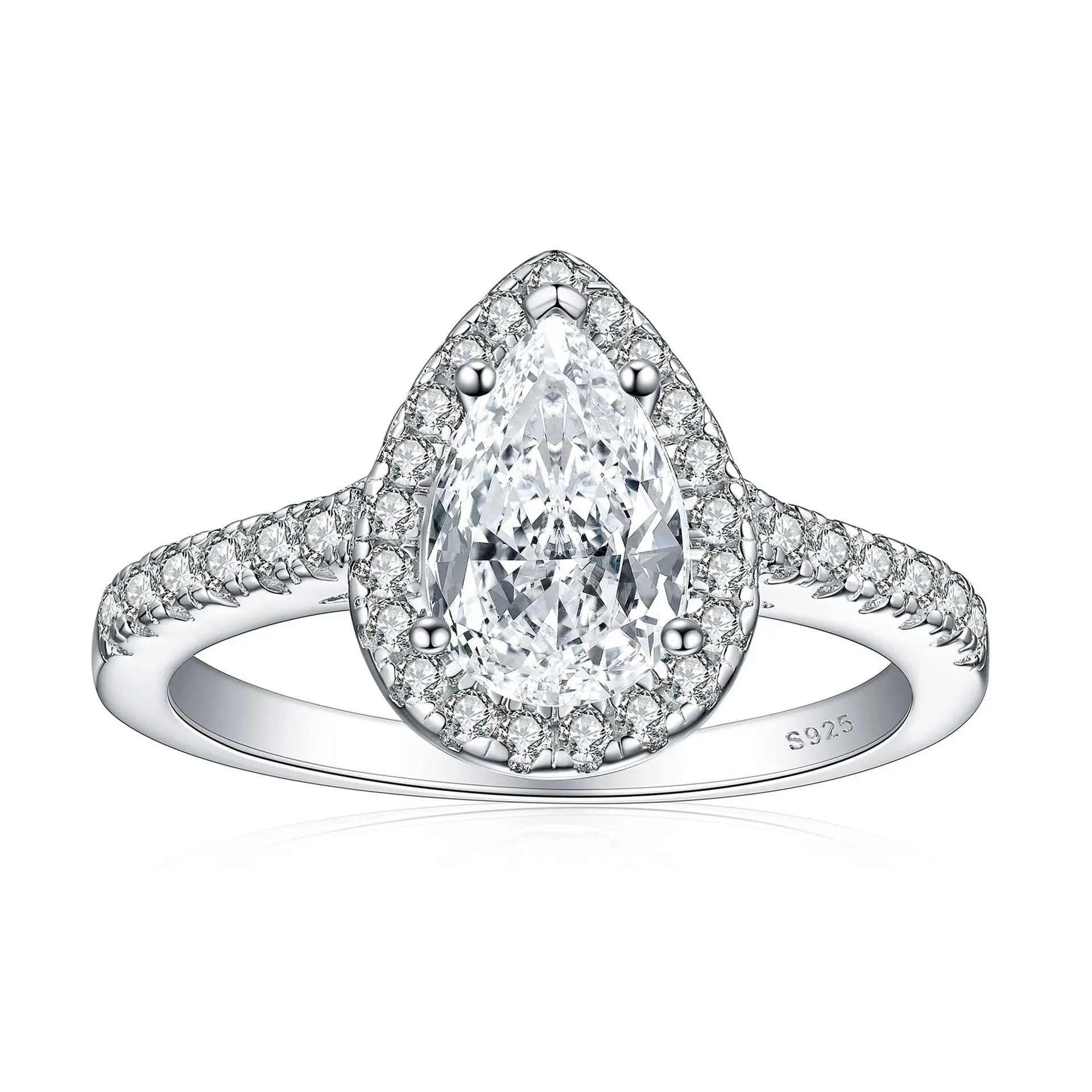 

Модное кольцо с каплями воды и драгоценным камнем S925, посеребренное 18-каратное золото, платиновое кольцо PT950, женское прецизионное обручальное кольцо с инкрустацией