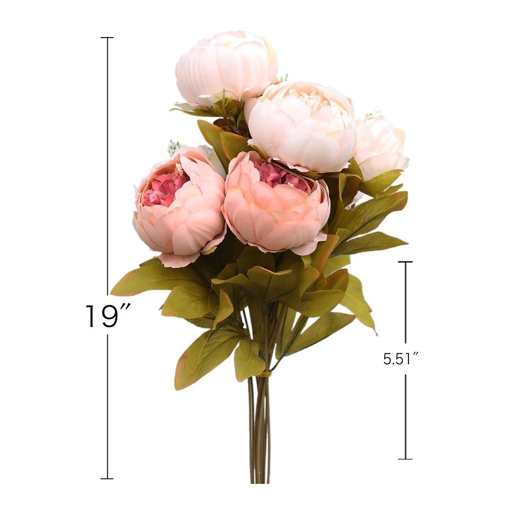 

Artificial Flowers Flower Wedding Bouquet Simulation Decorative Peony Wedding Bouquet Reusable Special Fake Flowers Occasions