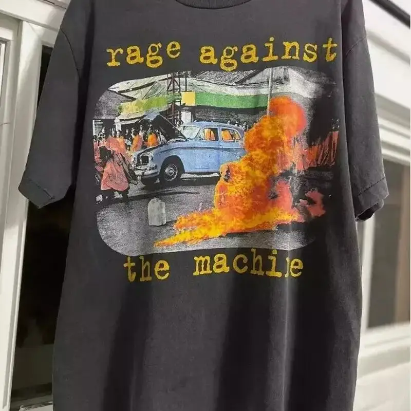 Rage Against The Machine Vintage 90'S Black T Shirt Reprint