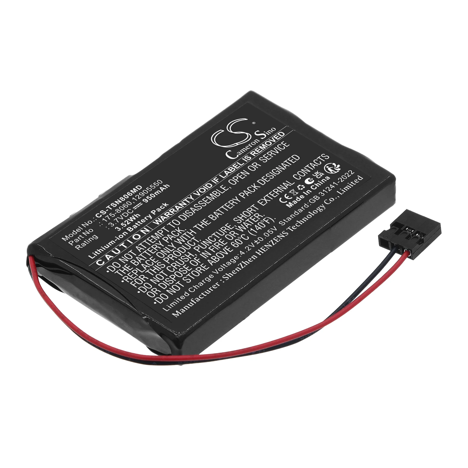 Battery for Finnpipette,Thermo Scientific Novus Single,Multichannel pipettes PN:12905550 (950mAh) 3.7V