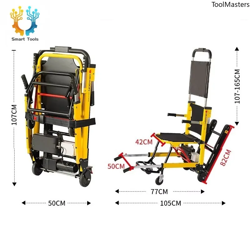 

【Hot Sale】Factory Hot-selling Aluminum Alloy Material Rubber Track Electric Stair Climbing Wheelchair Docking Vehicle