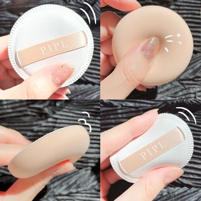 Esponja de maquillaje lavable, esponja cosmética súper suave, forma redonda/cuadrada/triangular, cojín de aire, base, Kit de esponjas para polvos faciales, 3 uds.