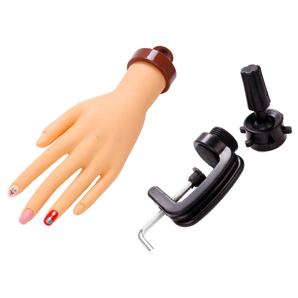 

Premium Bendable Nail Practice Hand with Realistic Skin Texture and Natural Hand Shape Mounting Bracket for Nail Art Training