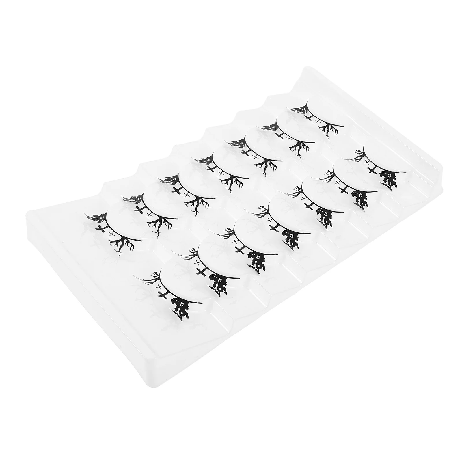 

7Pairs Unique Halloween False Eyelashes Artistic Cutout Design Lashes for Women Festival Party Costume Makeup Accessory