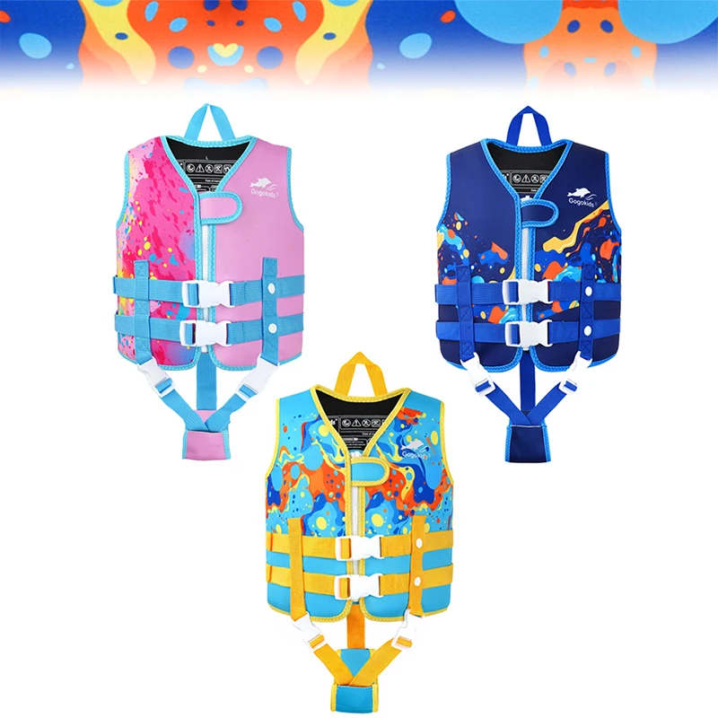 Children\'s Swimming Vest Floating Jacket Toddler Swimsuit Assist Swimwear Swim Training Buoyancy Swim Vest Neoprene Swim Jacket