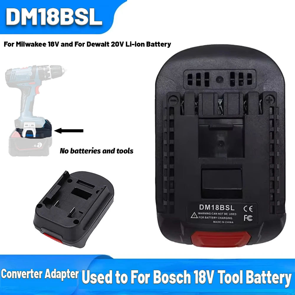 

DM18BSL For Milwaukee For Dewalt 20V 18V Lithium Ion Battery For Bosch 18V Lithium Power Tools Converter Adapter