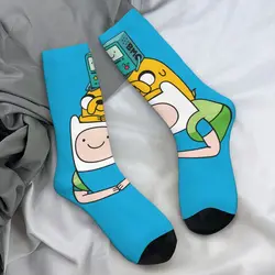 Adventure Time Animated Television Stockings Adults Men Finn Jake BMO Socks Soft Socks Winter Skateboard Anti Bacterial Socks