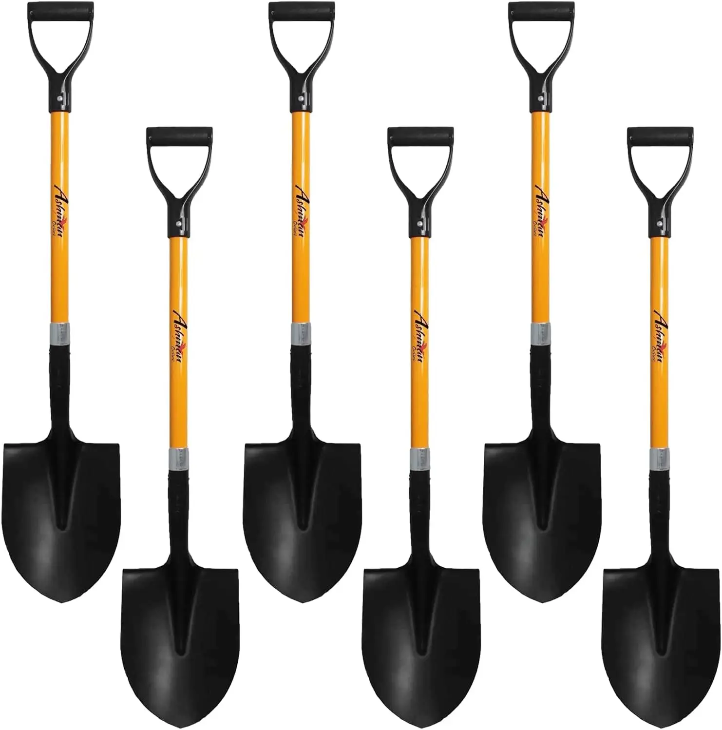 

Heavy-Duty Digging Shovel (6 Pack) 41-Inch with Trenching Blade and Comfortable Handle - Ideal for Garden, Landscaping, C