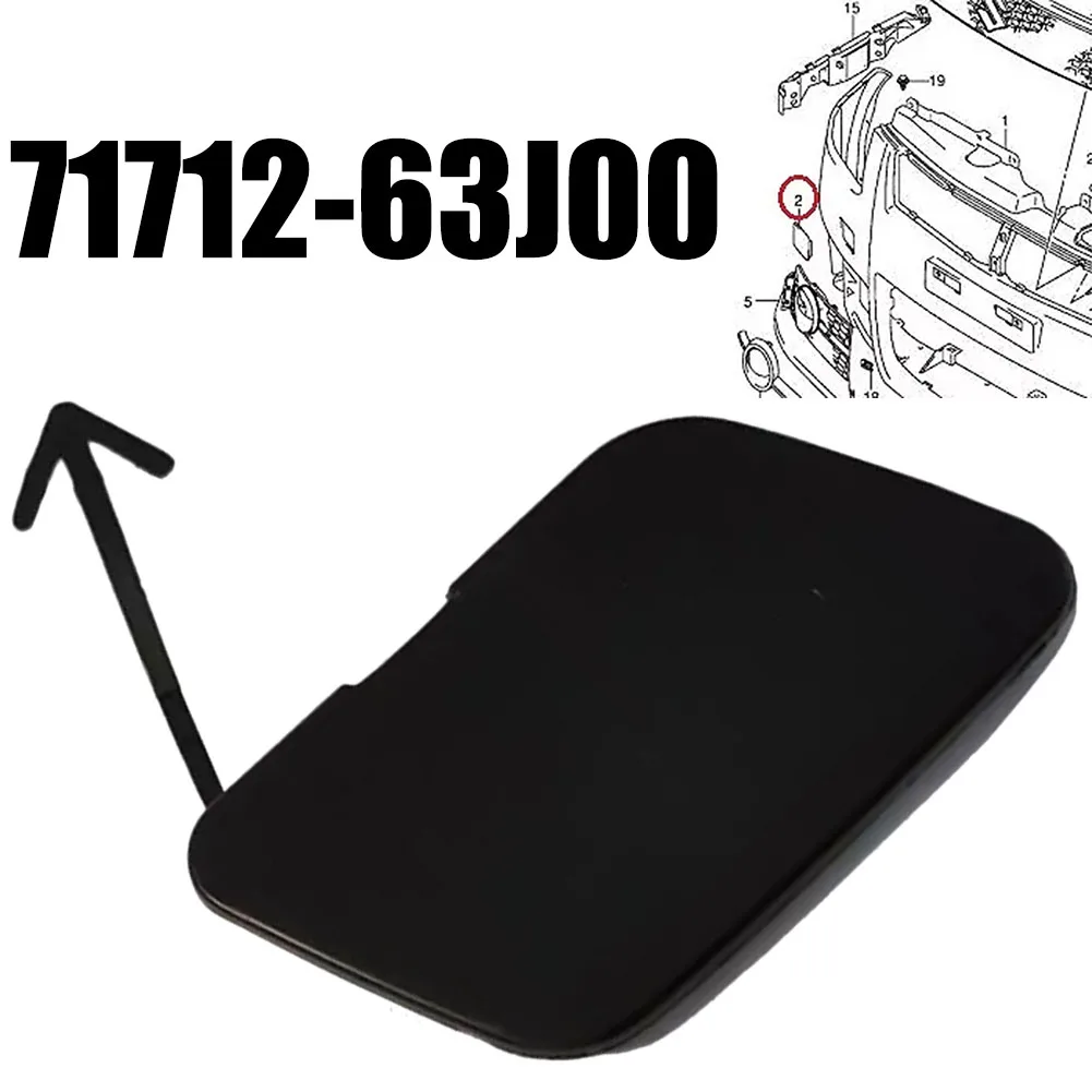 Cubierta de gancho de remolque de parachoques delantero de coche, accesorios de cubierta de remolque, ABS negro, Suzuki Swift 2005-12 71712-63J00