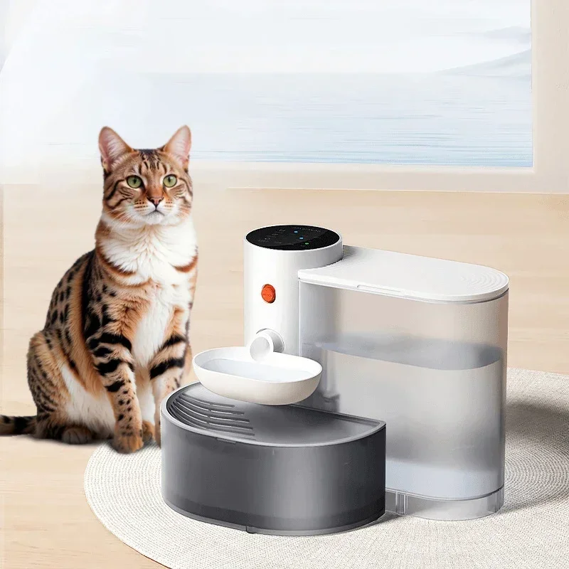 Wireless Pet Water Dispenser  Automatic Smart Cat Fountain Water Dispenser Charging Live Clean Dirty Water Separation