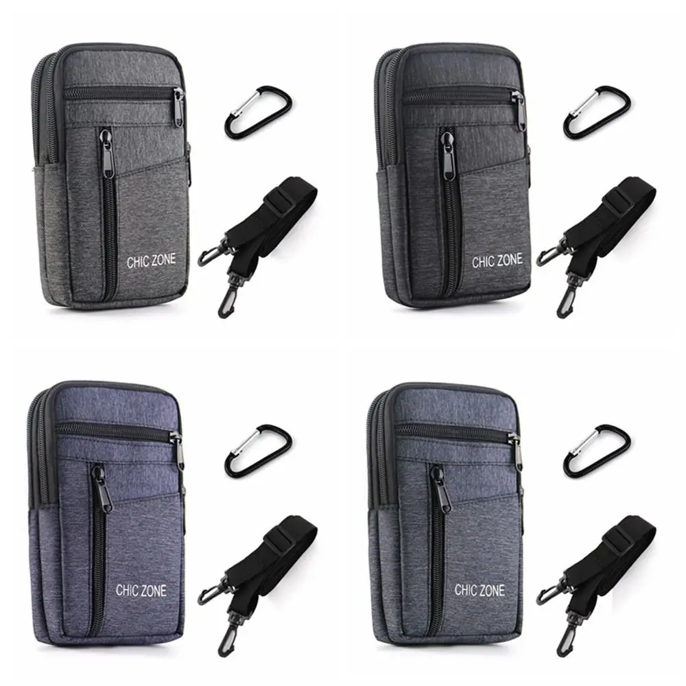 Bolsa de telefone masculina à prova d'água com cinto, bolsa de cintura de telefone de camada dupla, leve, armazenamento de telefone ao ar livre